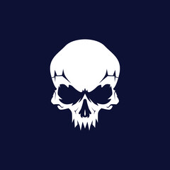 Cool skull logo. Skull vector illustration.	
