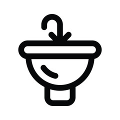 Beautiful vector design of washbasin, bathroom accessory