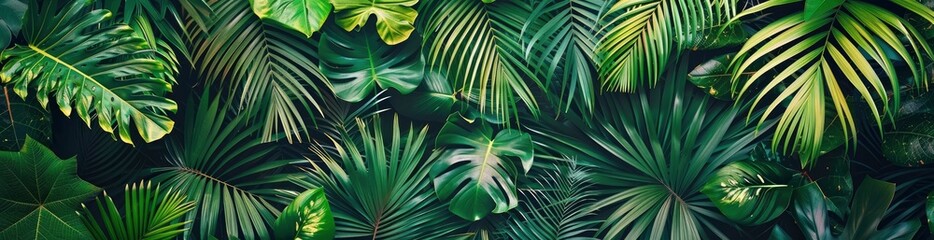 Abstract Tropical Rainforest Patterns. With Copy Space, Abstract Background