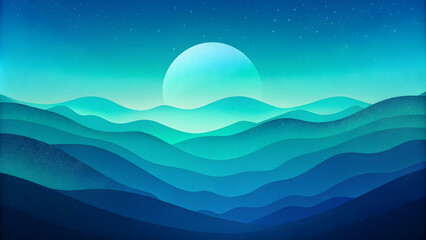 Oceanic Gradient: Turquoise, Deep Blue, and Seafoam Green with Abstract Grainy Background. Perfect for: Summer Escapes, Beach Weddings, Ocean-Themed Parties, Tropical Getaways.