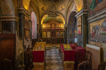 Athens, Greece, May 3rd 2024: Greek Orthodox Church in the center of Athens, Greece