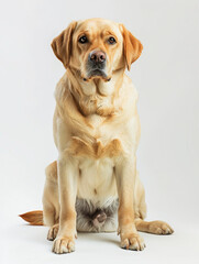 Golden Labrador Dog with Gentle Eyes Posing