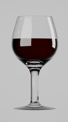 glass of red wine on gray background