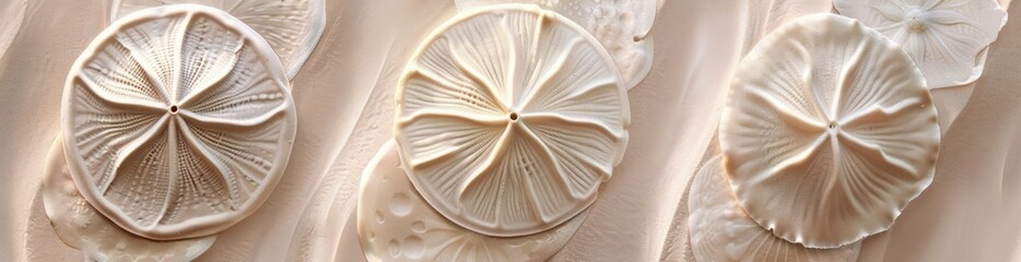 Abstract Sand Dollar Patterns With A Summer Twist. With Copy Space, Abstract Background