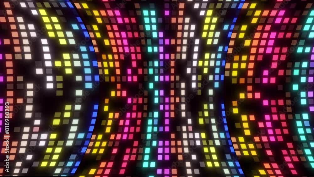 Poster disco party animation background.disco curve music floor animation. abstract curve disco music dance