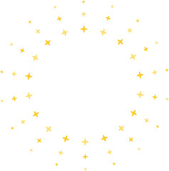 Simple surprise decorative stars round frame flat illustration