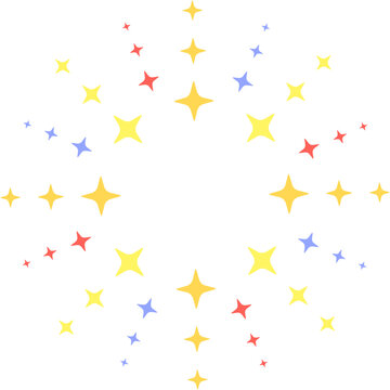 Colorful surprise decoration round flat burst