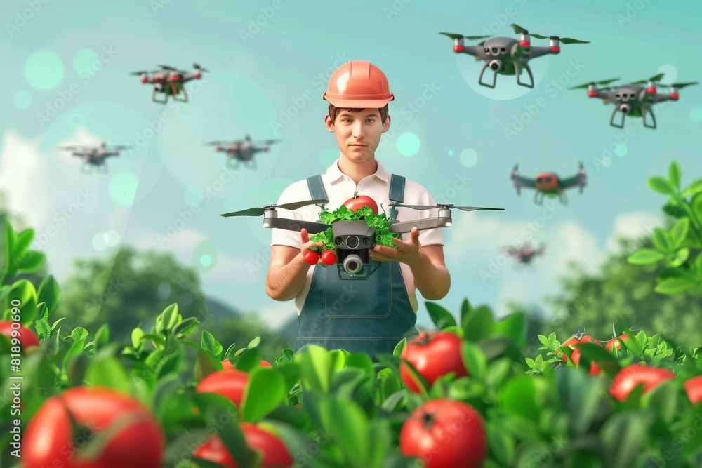 Poster agritech fertilizer sensing technology for sustainable farm automation in efficient farming practice