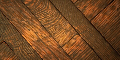 Close Up of Wooden Floor With Brown Stain. Generative AI