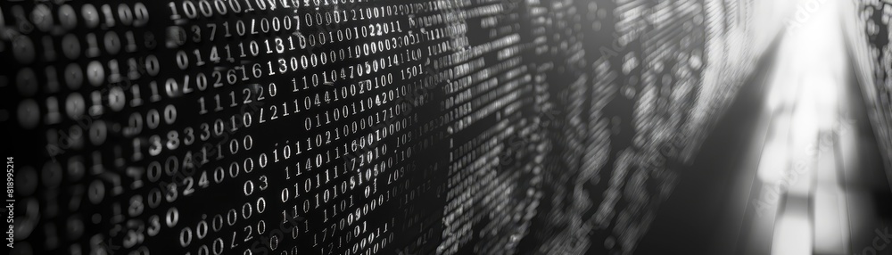Poster cybersecurity software detecting digital intrusions, close-up, realistic texture, in a data protecti
