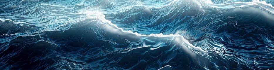 Obraz premium Abstract Ocean Current Pattern Background. With Copy Space, Abstract Background