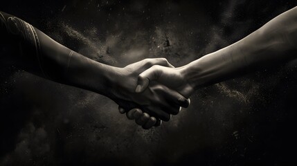 moment of agreement and commitment with an elegant handshake image, representing the beginning of a productive and fruitful relationship
