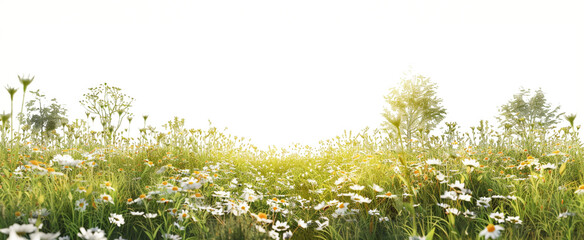A beautiful green meadow, isolated.