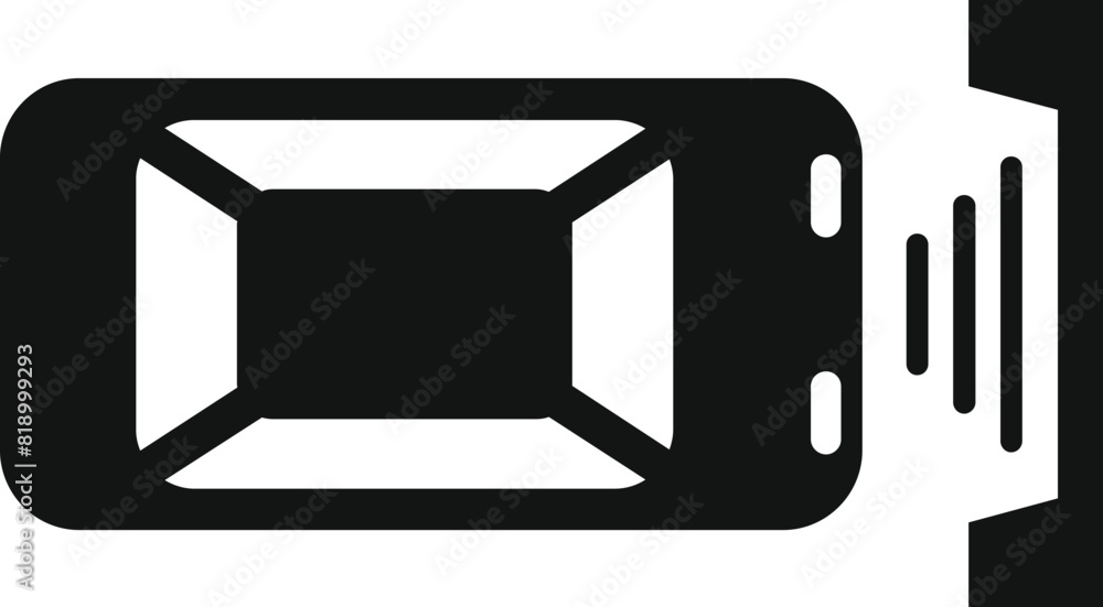 Poster smartphone loudspeaker volume icon vector illustration for multimedia interface design and user expe