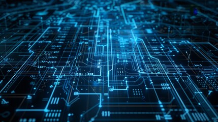 A futuristic blueprint of interconnected systems