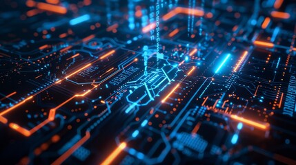 Fototapeta premium A futuristic blueprint of interconnected systems