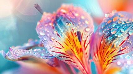 Natures beauty captured in colorful flower close up  