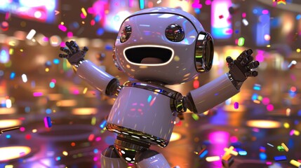 Robot celebration birthday