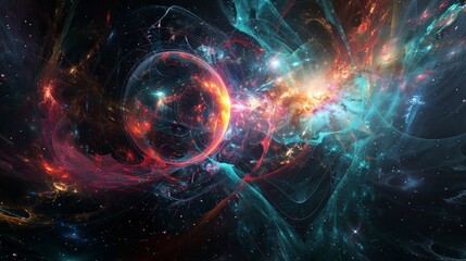 Obraz premium Science-themed abstract with a futuristic twist