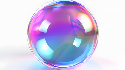 Png isolated single bubble effect isolated on white background, png
