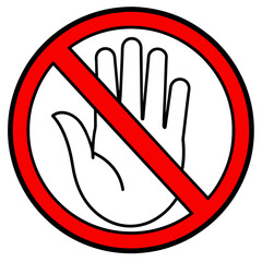 Hand with prohibited Icon