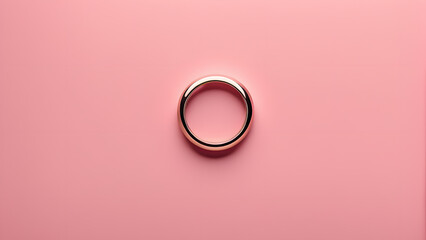 a pink background with a ring on it
