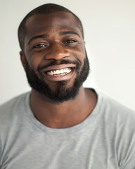 Obraz premium smiling black man with a beard