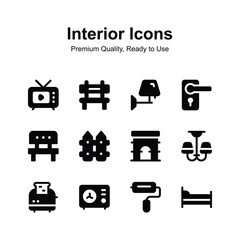 Check this beautifully designed Interior icons set, ready for premium use