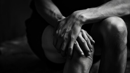 hand on knee in pain