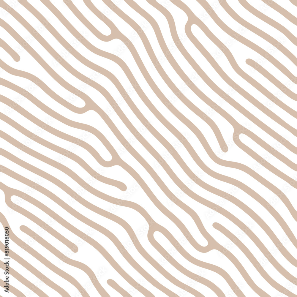 Aufkleber Abstract background of vector organic wood-like irregular lines pattern. Abstract seamless pattern background