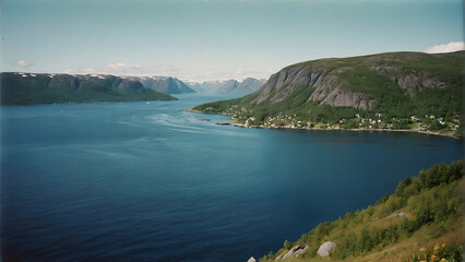 A sunny day on the sea in Norway