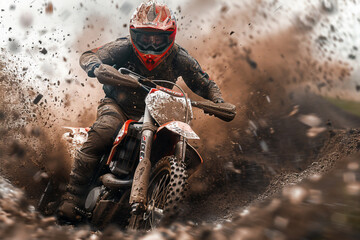 motocross rider jumping