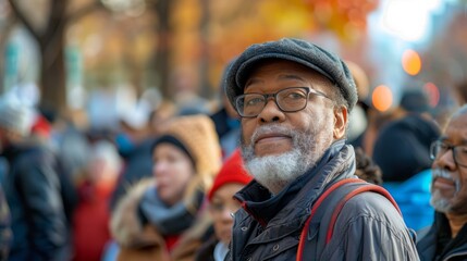 The excitement of election day, with people of all backgrounds coming together to shape the future through their votes.