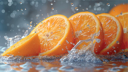 Ripe halves of oranges on a white background pattern. Orange slices. Juicy halves of tangerines and oranges. Design of orange juice, dessert, citrus background. Juicy citruses background.