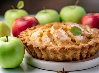 Apple Pie. Traditional American Pie.