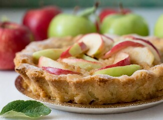 Apple Pie. Traditional American Pie.