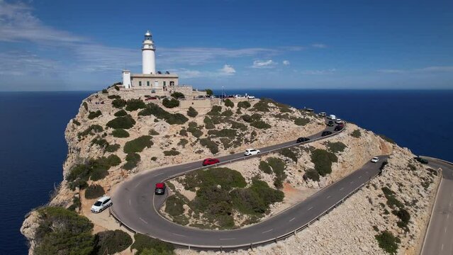 Lighthouse at Cape Formentor in Palma De Majorka on a Sunny Afternoon