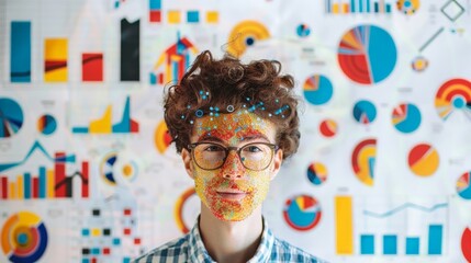 A simple character using statistical analysis tools to extract insights from complex data.