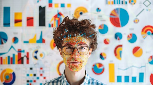 A simple character using statistical analysis tools to extract insights from complex data.