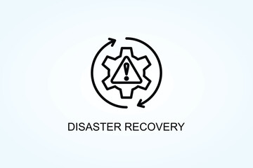 Disaster Recovery Vector  Or Logo Sign Symbol Illustration
