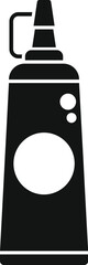 Simple black and white icon of a spray can, ideal for various design needs