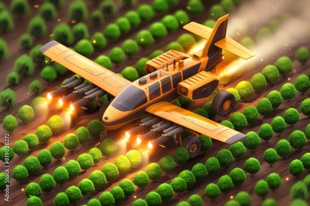 Poster vector automated drone farming techniques for plant health in farming automation analysis with drone