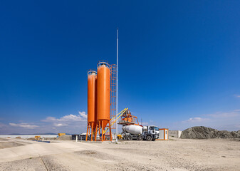Vibrant image of a cement plant