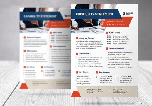 Capability Statement Business Document Template 