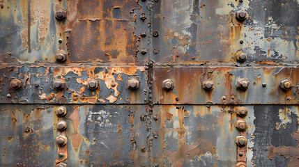 rusted and inbolted metal plates