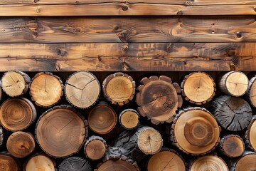 Fototapeta premium stack of firewood