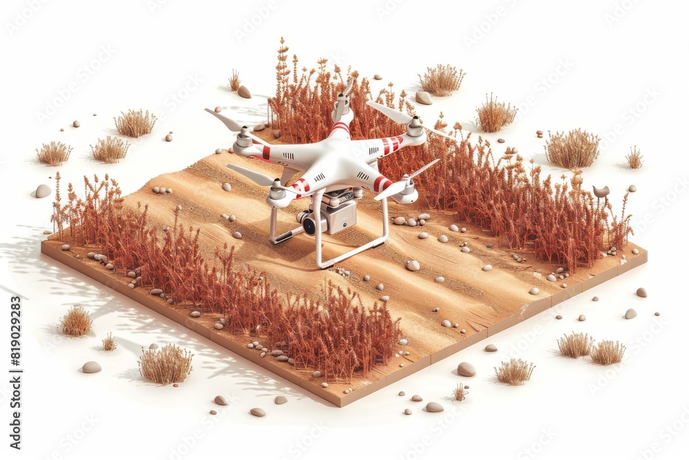 Poster drone technology in vector automated farming techniques for plant health in automated farming analys