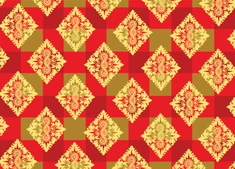 Indonesian geometric batik motifs with Balinese flower patterns, exclusive and classic, are suitable for various purposes. EPS VECTOR 10