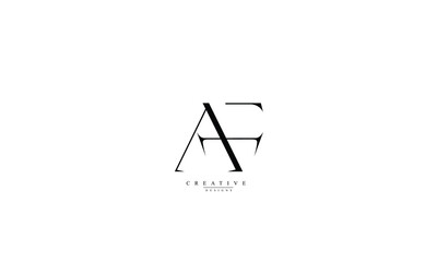 Alphabet letters Initials Monogram logo AF FA A F