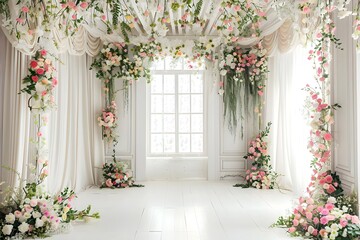 A luxury wedding background generative AI